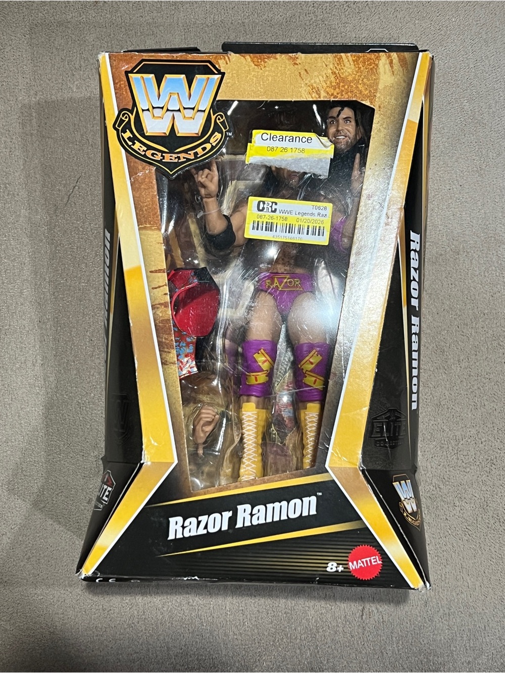 Mattel WWE Legends Razor Ramon Action Figure - Purple & Gold